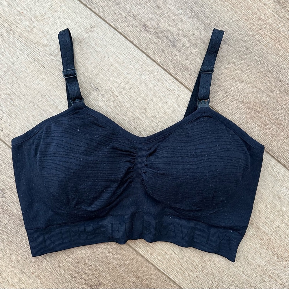 Kindred Bravely Sublime Hands-Free Pumping & Nursing Bra Black Size Medium